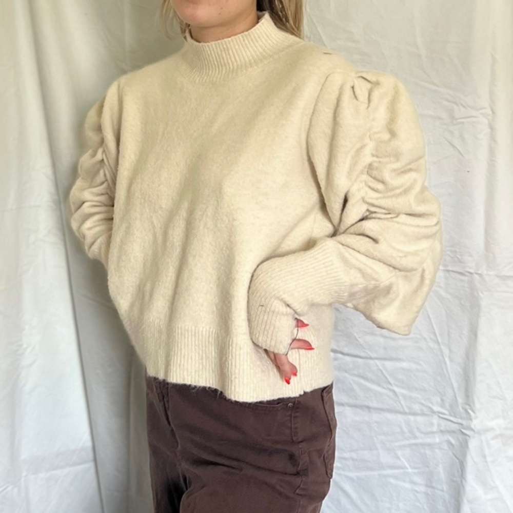 Ruffled oversized sweater